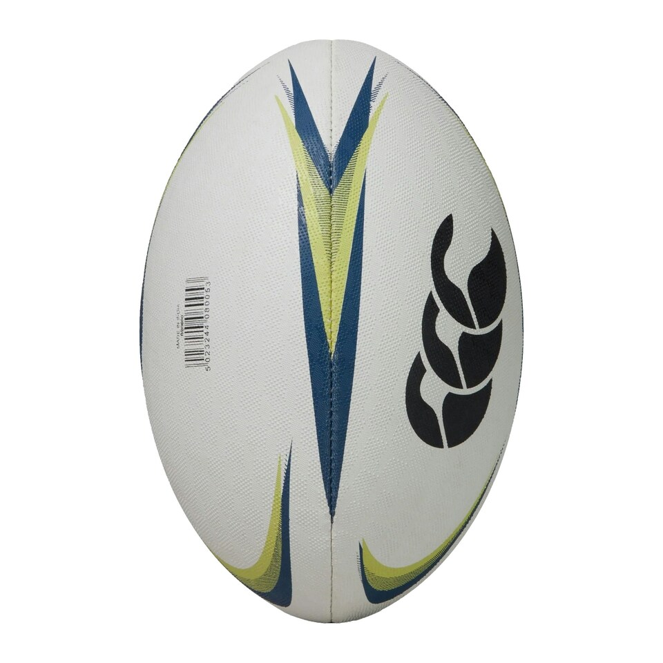 image 1 of Canterbury Mentre Rugby Ball - White/Lime/Blue - 4