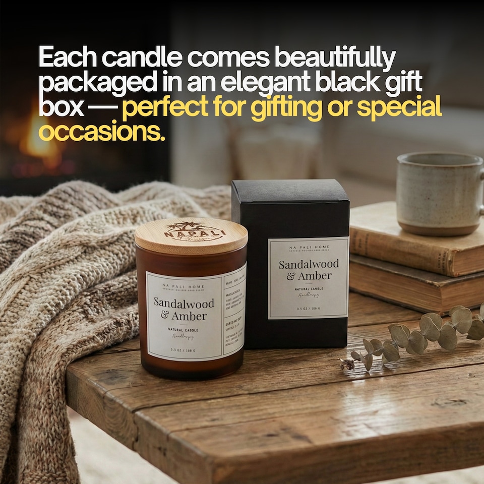 image 1 of Na Pali Handcrafted Candle | Aromatherapy | SANDALWOOD & AMBER