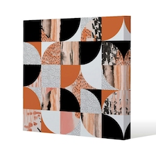 Geometric Circles in Autumn Colours (Canvas Print) 127 x 127 x 4cm