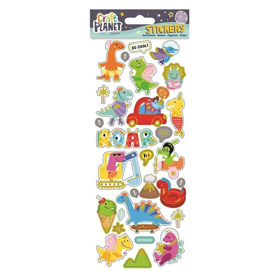Fun Stickers - Summer Dinos - Craft Planet