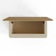 image 2 of Faire Ottoman Blanket Box in Putty with Oak Top Cream