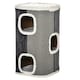 image 1 of PawHut Cat Barrel Scratching Post Tree, Plush Fleece Indoor Cat Tower, Grey