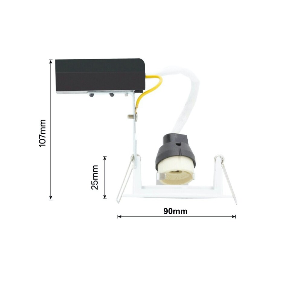 image 1 of Set of 16 - White GU10 Fixed Recessed Downlights White