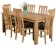 image 1 of Oslo 180 x 90 cm Large Oak Dining Table and 6 Princeton Chairs | Brown | Brown