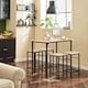 image 2 of SoBuy Breakfast Bar Table and 4 Stools Set, Light Oak/Black, 39.4x23.6x34.3 inches, 23.4 kg - OGT11-N