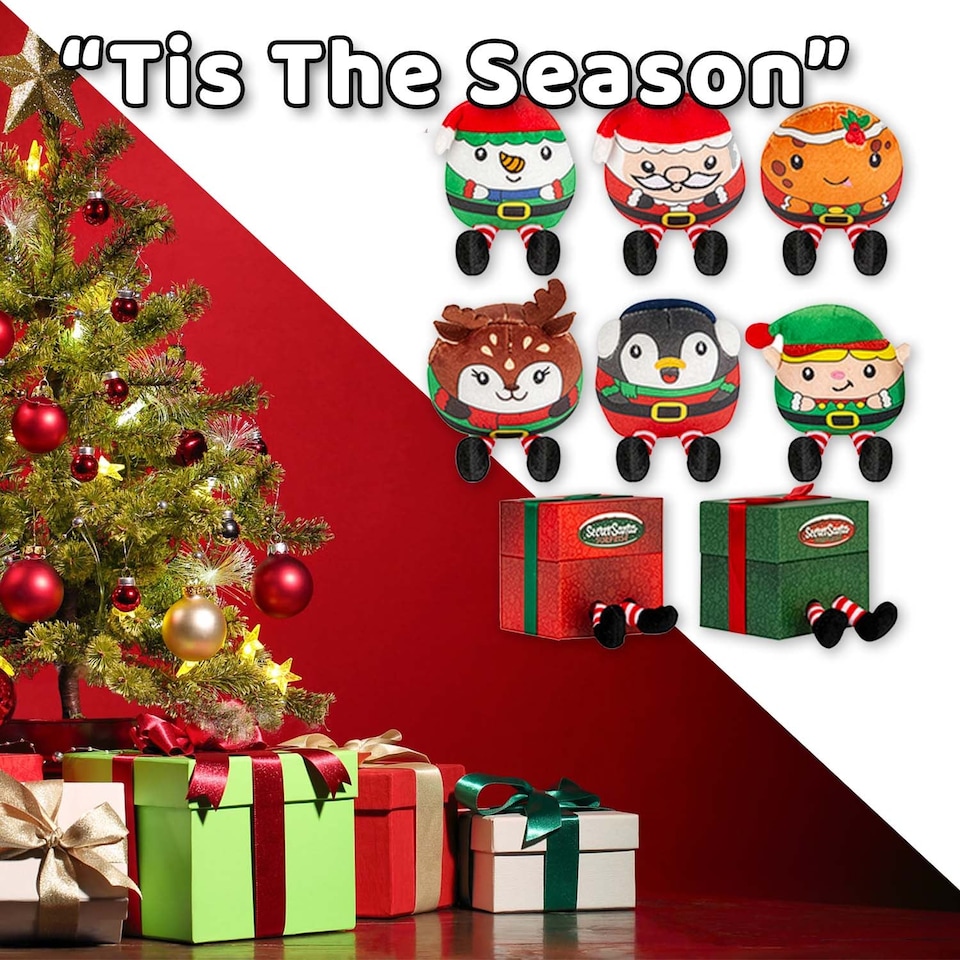 image 1 of PMS Christmas Soft Toy Mystery Bag Plush Gift 9cm x 9cm Multicolour - 1 Pack