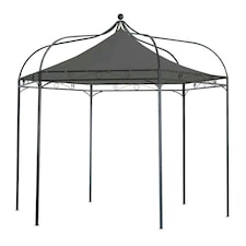 Harlington Deluxe Steel Frame Gazebo With Roof Canopy In Charcoal