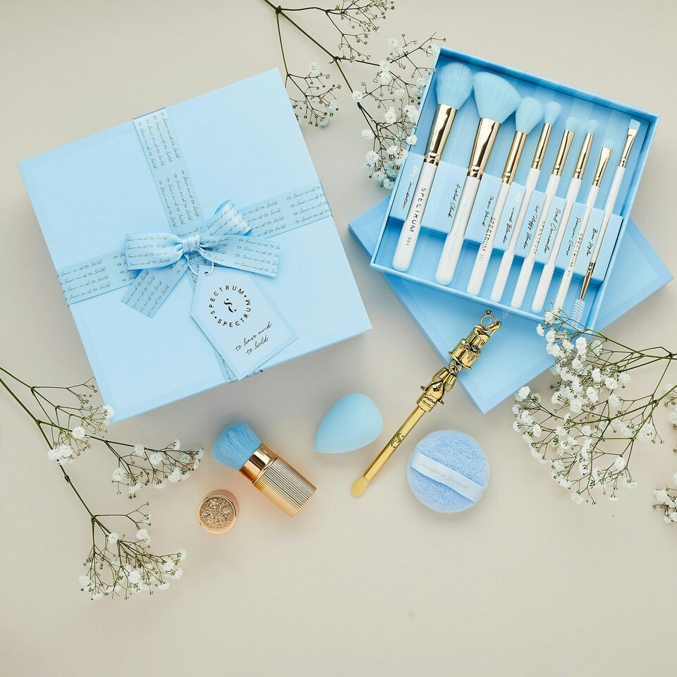 image 1 of Spectrum Something Blue Bridal Brush Set, Keepsake & Sponges