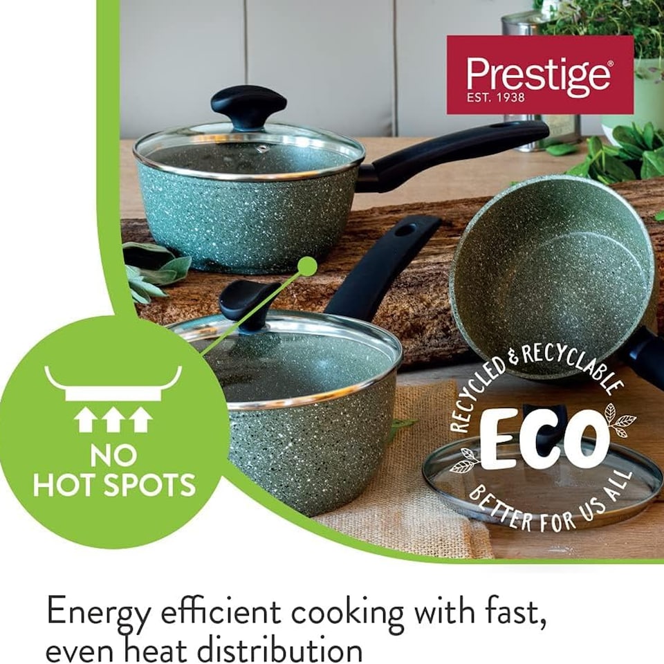image 1 of Prestige Aluminium Plan Based Non Stick Induction 5 Piece Cookware Set