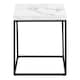 image 2 of Barossa Coffee Table with White Marble Effect Top & Black Base 40cm