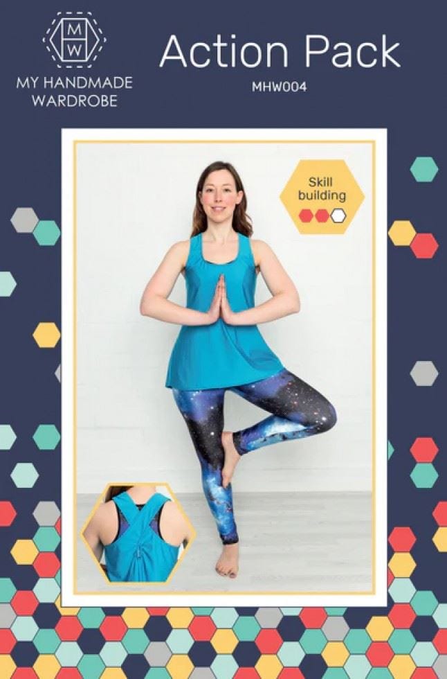 My Handmade Wardrobe Sewing Pattern Action Pack Top & Leggings, Tops, Leggings and Sportswear for Women - XS to XXL - Intermediate