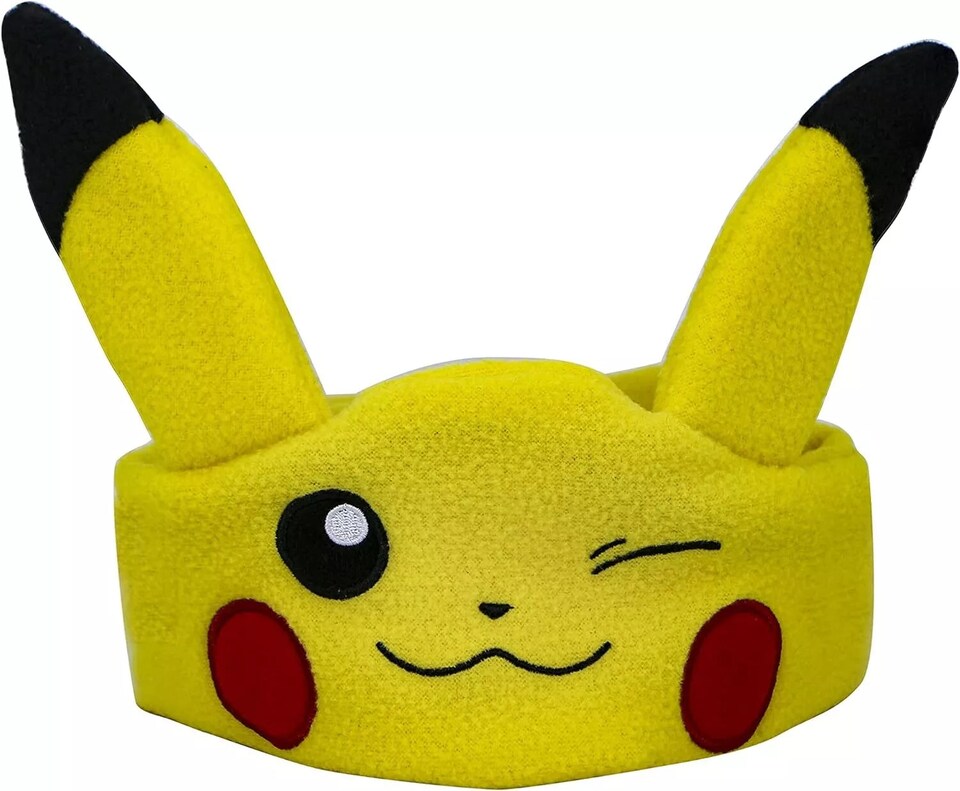 image 1 of Pokémon Pikachu Kid's Fleece Audio Band Washable Wired Headphones | Yellow