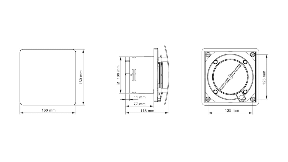image 1 of Bosch Bathroom Extractor Fan 1500 W 100 - for Ventilation in Bathroom and Toilet Against Moisture and Mould - With Light Switch Activation - 100mm Diameter