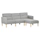 image 1 of HOMCOM Upholstered Sofa bed Reversible Sectional Sofa Set linen-Touch Sleeper