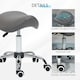 image 5 of HOMCOM PU Leather Saddle Stool w/ Moulded Padded Seat Adjustable Height Grey