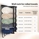 image 6 of Levede Towel Rack Wall Mounted Shelf Bathroom Storage Holder with Hooks Black