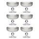 image 1 of Set of 6 Luxury Ribbed Glass Footed Dessert Bowls Wedding Decorations Ideas 300ml | Clear | Clear | Medium | 6