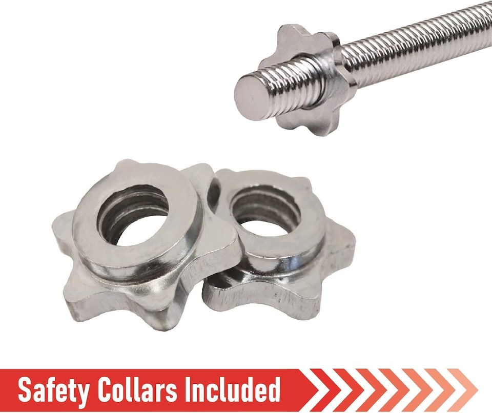 image 1 of Body Revolution EZ 1" Barbell Bar 1.2m Spinlock Collar