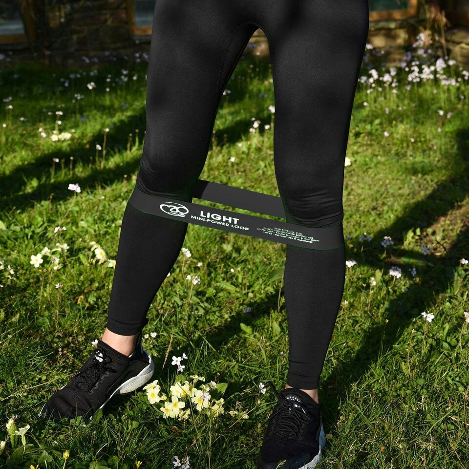 image 1 of Fitness Mad Mini Power Loop Resistance Band - Black - XS