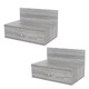 image 1 of Pair of Kelly Wall-Mounted Bedside Cabinets with Drawer - Modern Floating Bedside Tables | Grey | Grey Oak Effect | One Size | 2