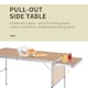image 6 of Outsunny 4ft Aluminium Picnic Table with Side Desktop Adjustable Outdoor BBQ Party Portable Folding Lightweight