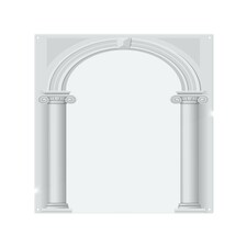 Colums Splash Back | White