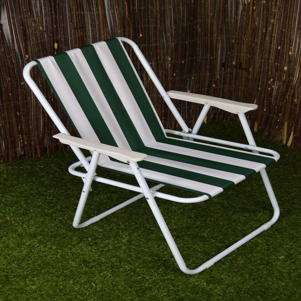 image 1 of Folding Camping / Picnic Chair in Green and White Garden Patio | Green | Green