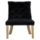 image 2 of Interiors by Premier Black Buttoned Dining Chairs,  Velvet Upholstered Dining Chair, Accent Lounge Chair for Living Room
