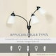 image 6 of HOMCOM Tree Floor Lamp with 3 Adjustable Light, Industrial Standing Lamp, Black