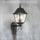 image 6 of Traditional Matte Black Cast Aluminium Outdoor Wall Light With Cathedral Glass | Black | Black | 1
