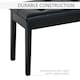 image 5 of HOMCOM Classic Piano Bench Padded Seat Makeup Stool Solid Wood Wooden Black
