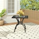 image 2 of Living and Home Cast Aluminum Square Outdoor Dining Table, Black, 80 cm | Black