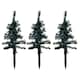 image 8 of 6pc 5m Christmas Green Tree Outdoor Path Lights with 15 White LEDs per Tree | Green | Green
