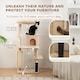 image 4 of PawHut Cat Tree for Indoor Kittens, 132cm Cat Tower with Scratching Posts and Pad, Bed, House, Jumping Platform, Grooming Brush, Toy Balls, Anti-Tip Kit, Cat Climbing Frame, Beige