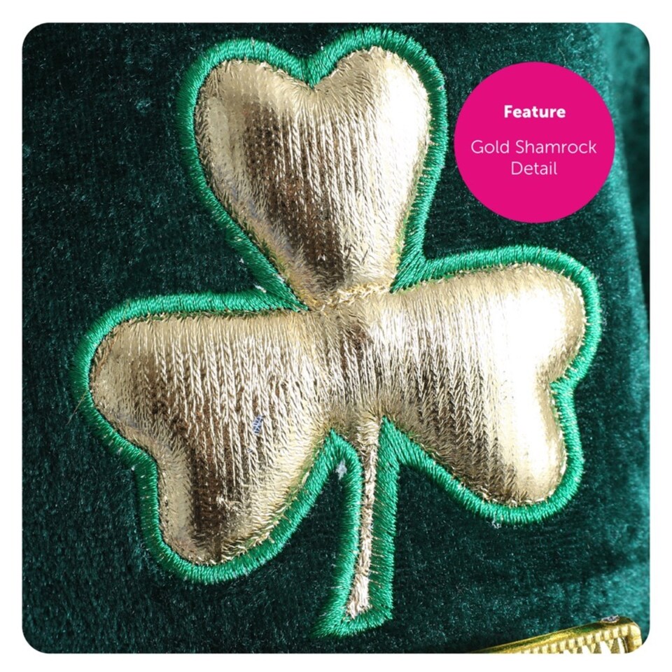 image 1 of Irish Leprechaun Hat with Beard | Green | 6