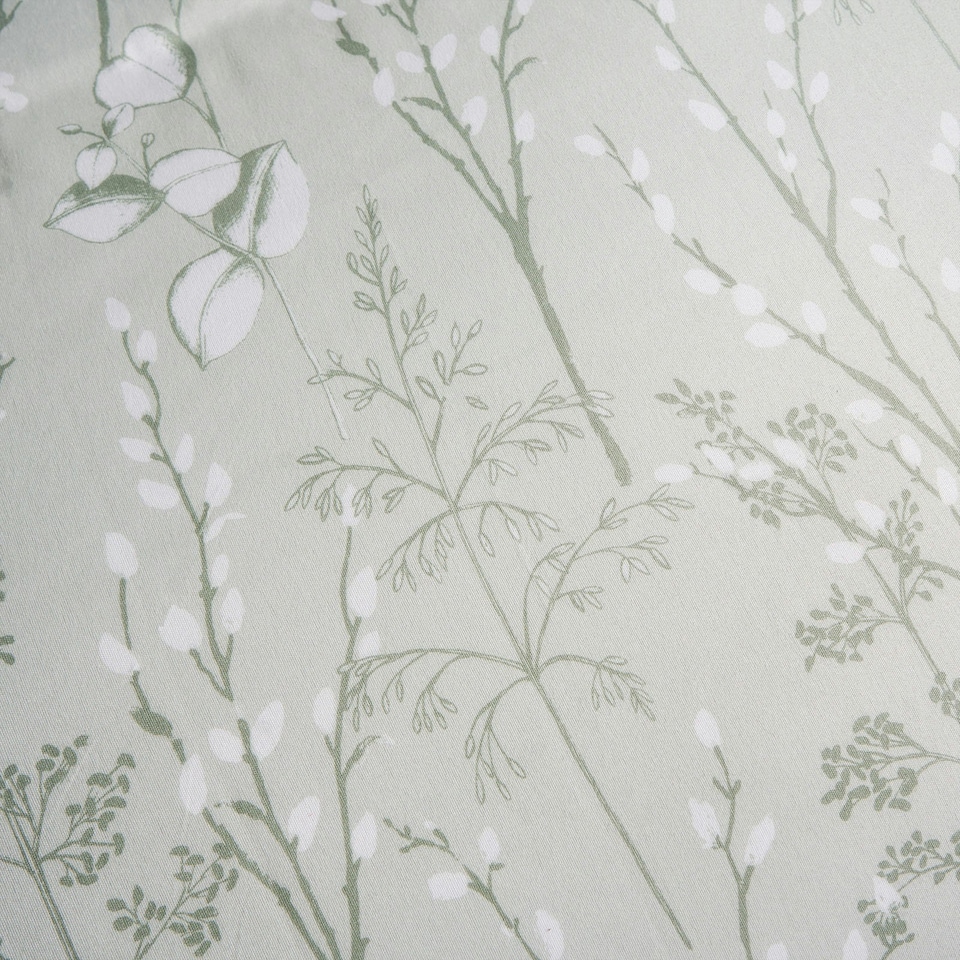 image 1 of OHS Willow Print Reversible Duvet Cover and Pillowcase Set, King - Sage Green