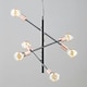 image 4 of BHS Heritage Inspired Calvet Adjustable Ceiling Pendant, Black and Copper