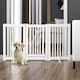 image 2 of PawHut 155cm Expandable 3-Panel Freestanding Dog Pet Gate w/ Latched Door White
