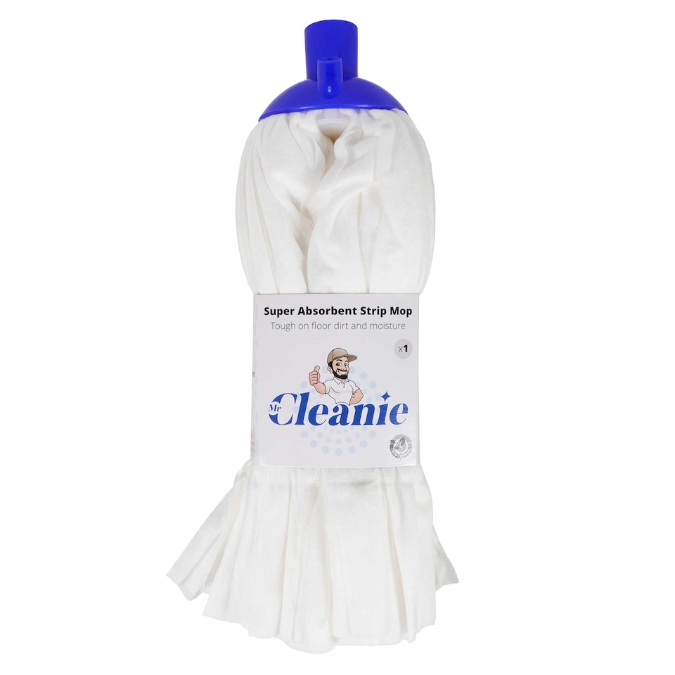 image 1 of Mr Cleanie Super Absorbent Spunlace Strip Floor Mop Replacement Head for Household Cleaning Kitchen Bathroom