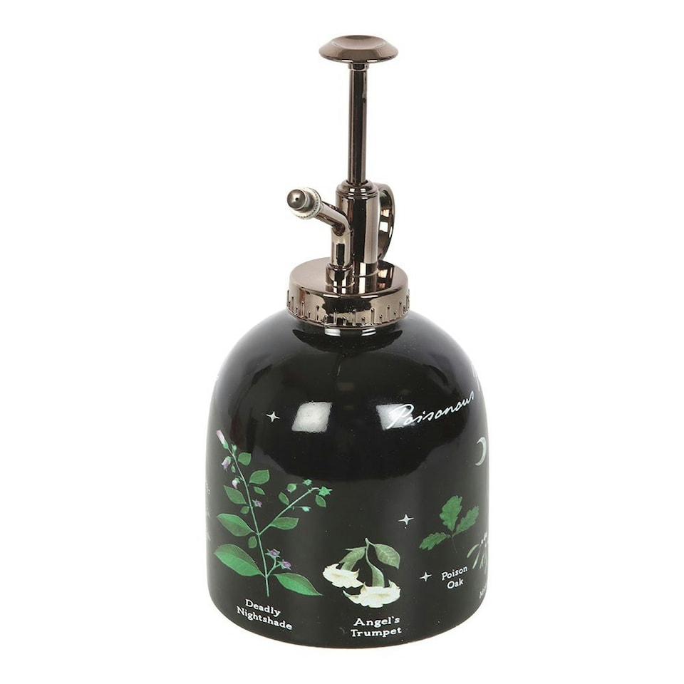 image 1 of Something Different Poisonous Plants Ceramic Plant Mister - Black - One Size