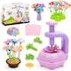 image 2 of DIY Flower Bouquet Craft Kit for Kids – Decorate with Press Machine, Colorful Petals, Basket & Vase