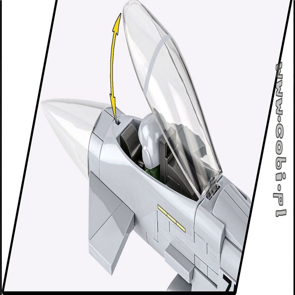 image 1 of Eurofighter Typhoon (Austria) brick plane model - COBI 5850 - 578 bricks