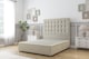image 1 of Sloomy Alabama Cream Plush Divan Bed Base No Drawers With 54 Inch Floor Standing Headboard | Cream | Cream | Small Double | 1