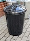 image 6 of 80L Extra Large Dustbin 80 Litre Plastic Round Rubbish Bin Storage Waste + Lid | Black