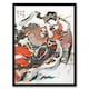 image 1 of Katsushika Hokusai Framed Wall Art Mystical Bird Woman with Flute Home Décor