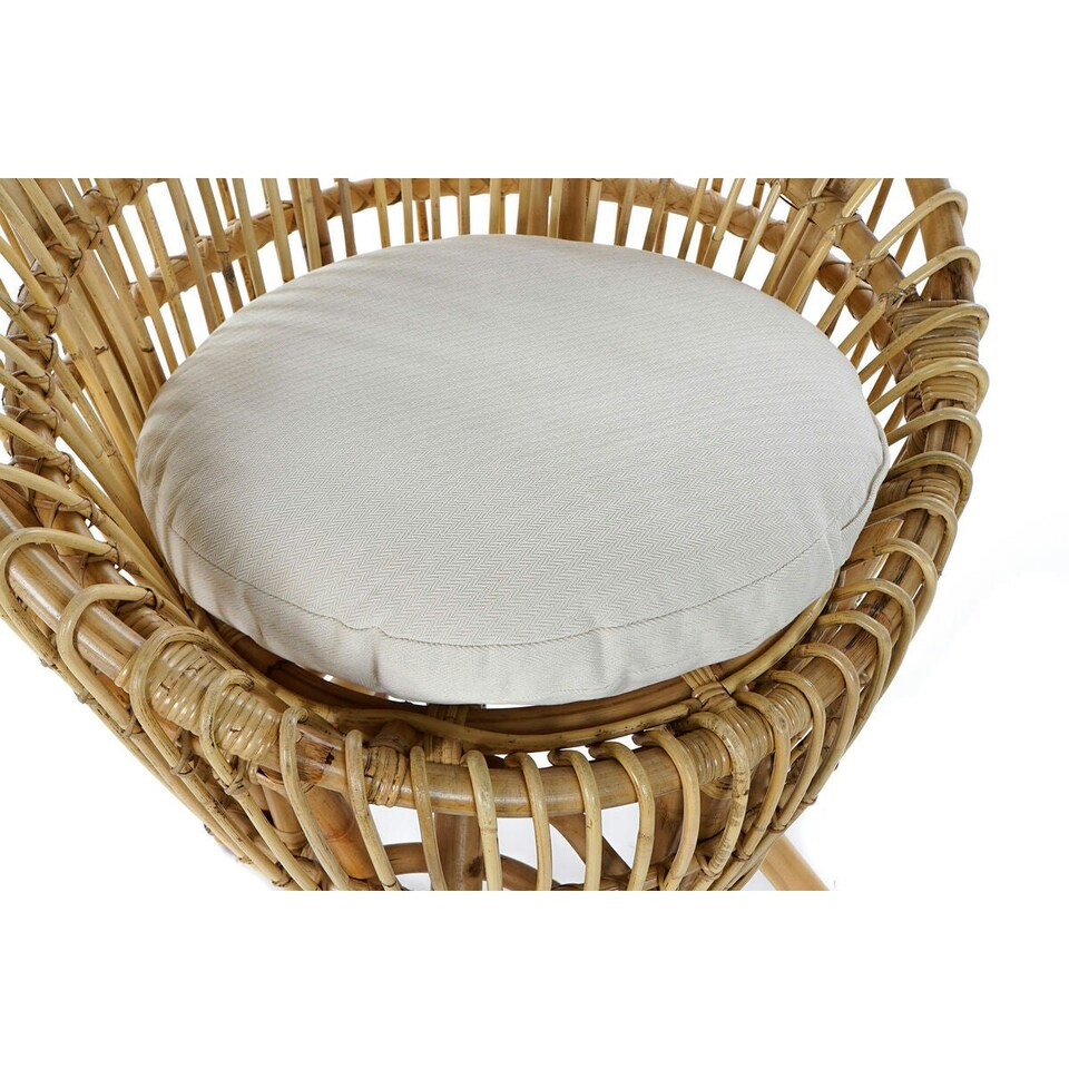 image 1 of Armchair DKD Home Decor 8424001750092 Natural Cotton White Rattan (74 x 67 x 85 cm) White