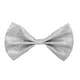 image 2 of Silver Glitter Bow Tie with Black Elastic Strap Fancy Dress