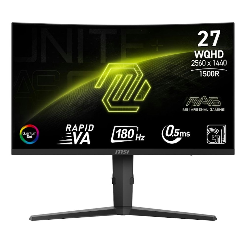 MSI MAG 275CQRF QD E2 27" Curved QHD 180Hz 0.5ms USB-C Gaming monitor