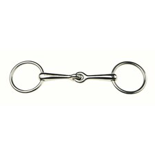 Korsteel Stainless Steel Weymouth Loose Ring Bradoon Snaffle Bit - Silver - 4in