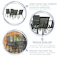 image 2 of Harbour Housewares 4 Seater Metal Garden Furniture Set - 120cm x 70cm - Garden Furniture Set Garden Dining Set Outdoor Furniture 4 Chairs
